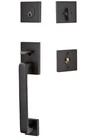 Emtek 4820HLORHUS19, Baden Tubular Bottom Handleset With Deadbolt Rh, Flat Black New. Price: $406.92.