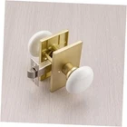 Ncl White Door Knob Porcelain Satin Brass Rectangle Rose With New. Price: $64.86.