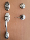 Kwikset Society Brass Shelburne Antique Nickel Front Entry Door Handleset Lock New. Price: $139.99.