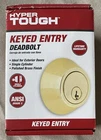 Hyper Tough Keyed Entry Single Cylinder Deadbolt, Stainless Steel Finish Nob Open. Price: $6.97.