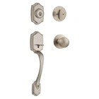 Belleview Satin Nickel Single Cylinder Door Handleset With Polo Knob Featur New. Price: $77.87.