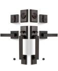 Loqron Double Front Door Lock Handleset Dummy Lever Deadbolt Oil Bronze Used. Price: $39.99.