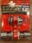 New Mobile Home Lockset Door & Deadbolt Stainless Steel Keyed Alike. Price: $34.88.