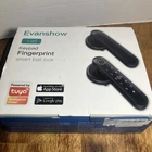Evanshow Door Smart Lock, Keypad/fingerprint, New Box. Price: $20.00.