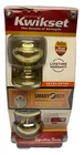 Brand New Kwikset Cameron Polished Brass Entry Door Smart Key Lockset Knobs. Price: $19.99.