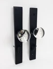 Emtek Stretto Rectangular 11 Tall Cylinder Slideplate Entry Set, Flat Black New. Price: $159.99.