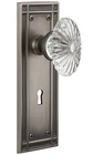 Nostalgic Warehouse Mission Plate With Keyhole Oval Fluted Crystal Glass Knob New. Price: $45.00.