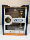 Schlage FB50 V 505 605 Georgian Keyed Entry With Deadbolt, Bright Brass, New. Price: $39.00.