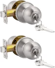 Probrico (2 Keyed Alike Door Knobs Combo Pack, Brushed Nickel Ball Entry New. Price: $39.88.
