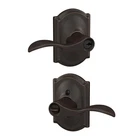 Door Lever Keyed Entry Schlage Accent Camelot Trim Aged Bronze F51A Lock New. Price: $89.99.