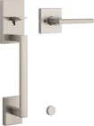 Satin Nickel Entry Handleset With Reversible Lever Microban Protection New. Price: $156.99.