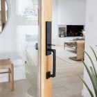 Emtek Davos 4818US19 Single Cylinder Keyed Entry Handleset Flat Black Complete New. Price: $382.46.