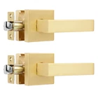 Heittis 2 Pack Heavy Passage Door Handle Stain Brass Keyless Square Lever New. Price: $63.20.