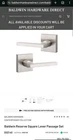 Baldwin Reserve Square Lever Passage Set Contemporary Satin Nickel Universal New. Price: $65.00.