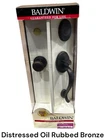 Baldwin 85315-402 Dummy Door Handle Set Distressed Oil Rubbed Bronze Finish Nos Open. Price: $139.99.