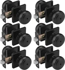 Coastal Black Door Knob Set - 6 Heavy Duty Locks For Bath & Bedroom New. Price: $99.99.
