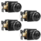 Gobekor 4 Pack Black Privacy Door Knobs Interior Bedroom Set New. Price: $65.99.