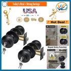 2 Pack Matte Black Entry Door Knob With Lock And Keyed Different Home Improve... New. Price: $38.68.