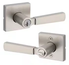 Kwikset 97403-092 Perth Entry Door Handle With Lock Key Satin Nickel New. Price: $35.99.
