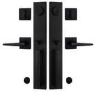 Tmc Double Door Handlset For Front In Matte Black (keyed Entry Handle) Open. Price: $135.00.