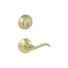 Defiant Naples Polished Brass Combo Pack With Single Cylinder Deadbolt Open. Price: $15.95.