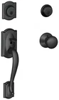 Schlage F62-CAM-PLY Double Cylinder Handleset Black New. Price: $249.45.