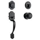 Schlage Camelot Front Door Entry Knobs - Black New. Price: $89.99.