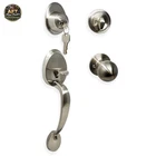 Premier Lock Satin Nickel Door Handleset With Deadbolt & 3 Keys New. Price: $118.99.