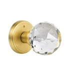 Clctk Crystal Glass Door Knobs Interior With Privacy 1 Pack, Satin Brass New. Price: $51.46.