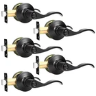 Gobekor 5 Pack Black Door With Lock, Matte Interior Handles... New. Price: $89.93.