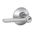 Schlage Latitude Door Lever Keyed Entry Lock, F51A Open. Price: $24.99.