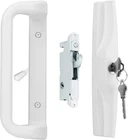 White Patio Door Handle Set With Cylinder Lock,suitable For Replacement Sliding New. Price: $58.53.
