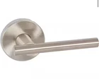 Delaney Contemporary Collection Cira Satin Nickel Dummy Door Lever 350551 Open. Price: $15.00.