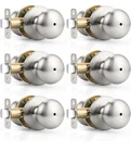 Probrico Keyless Privacy Door 6 Pack Brushed Nickel Knobs, New. Price: $45.00.