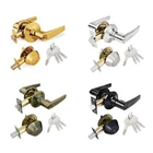 Premier Lock Entry Lever Door Knob & Deadbolt Combo Set Keyed Alike New. Price: $41.99.