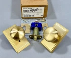 Emtek 8221PUS4 Providence Privacy Door Knob Set - Satin Brass Open. Price: $96.72.