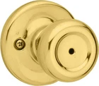 Kwikset Polished Brass Locking Privacy Knob For Bedrooms And Bathrooms New. Price: $18.19.