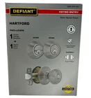 Defiant Hartford Keyed Entry Door Knob W/double Cylinder Deadbolt 1008 974 345 New. Price: $19.95.
