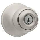 Kwikset Polo Satin Nickel Keyed Entry Door Knob W/ Microban Technology Open. Price: $12.95.