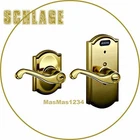Schlage Brass Keyed Entry Built-in Alarm Brand New FE51 V Acc 505 Cam. Price: $59.59.