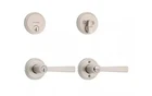 Kwikset Trafford Keyed Entry Handle Single Cylinder Deadbolt Combo Pack New. Price: $33.95.