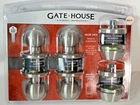 Gate House Brushed Stainless Steel Keyed Entry Lockset Door Knob Deadbolt New. Price: $59.95.