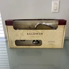 Baldwin Prestige Series Matte Silver Deadbolt Cylinder Front Door Handle Set Open. Price: $60.00.