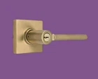 Defiant Tonebridge Keyed Brushed Gold Reversible Handles Entry Door Lever Set New. Price: $22.00.