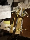 Grandeur Fifth Avenue Tall Plate Entry Set With Bellagio Lever In Lifetime Brass New. Price: $250.00.