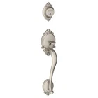 Schlage F58BRK619 Brookshire Exterior Handleset With Deadbolt, Satin Nickel (ex New. Price: $176.04.