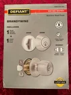 Defiant Brandywine Combo Pack Keyed Entry Knob & Single Cylinder Deadbolt Stainl Open. Price: $13.99.