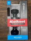 Kwikset Pismo Bed & Bath Round Privacy Door Knob In Matte Black 97300-930 New. Price: $19.50.