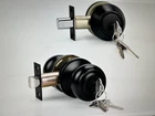 Knobwell Entry Door And Single Cylinder Deadbolt Lock Set, Exterior New. Price: $24.99.