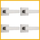 Knobwell 4-PACK Satin Nickel Square Modern Dummy Interior Door Handles New. Price: $79.87.